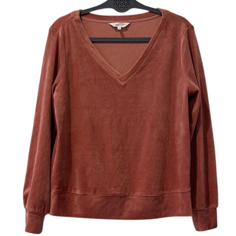 Soma‎ Wknd Weekend Teracotta Pink V Neck Lounge Top Medium
